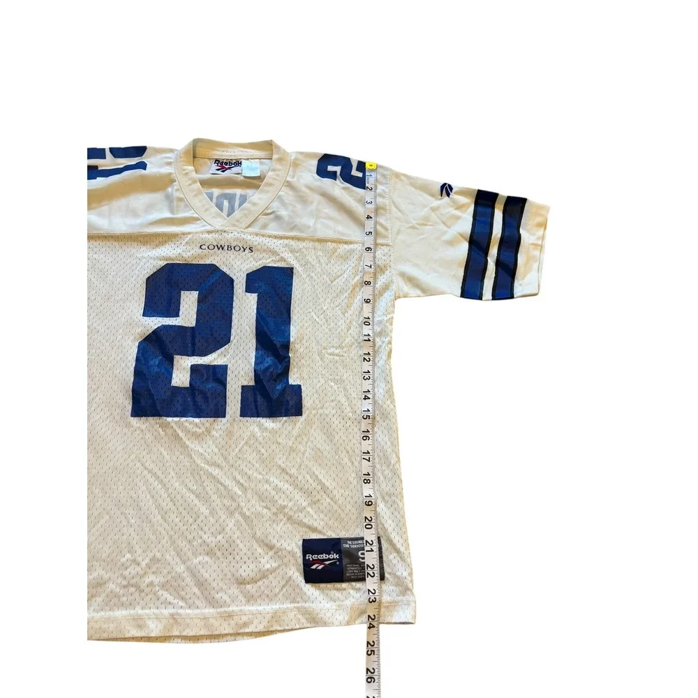 Mens Reebok Dallas Cowboys Deion Sanders 21‎ Football Jersey Size Small Vintage - Picture 12 of 12